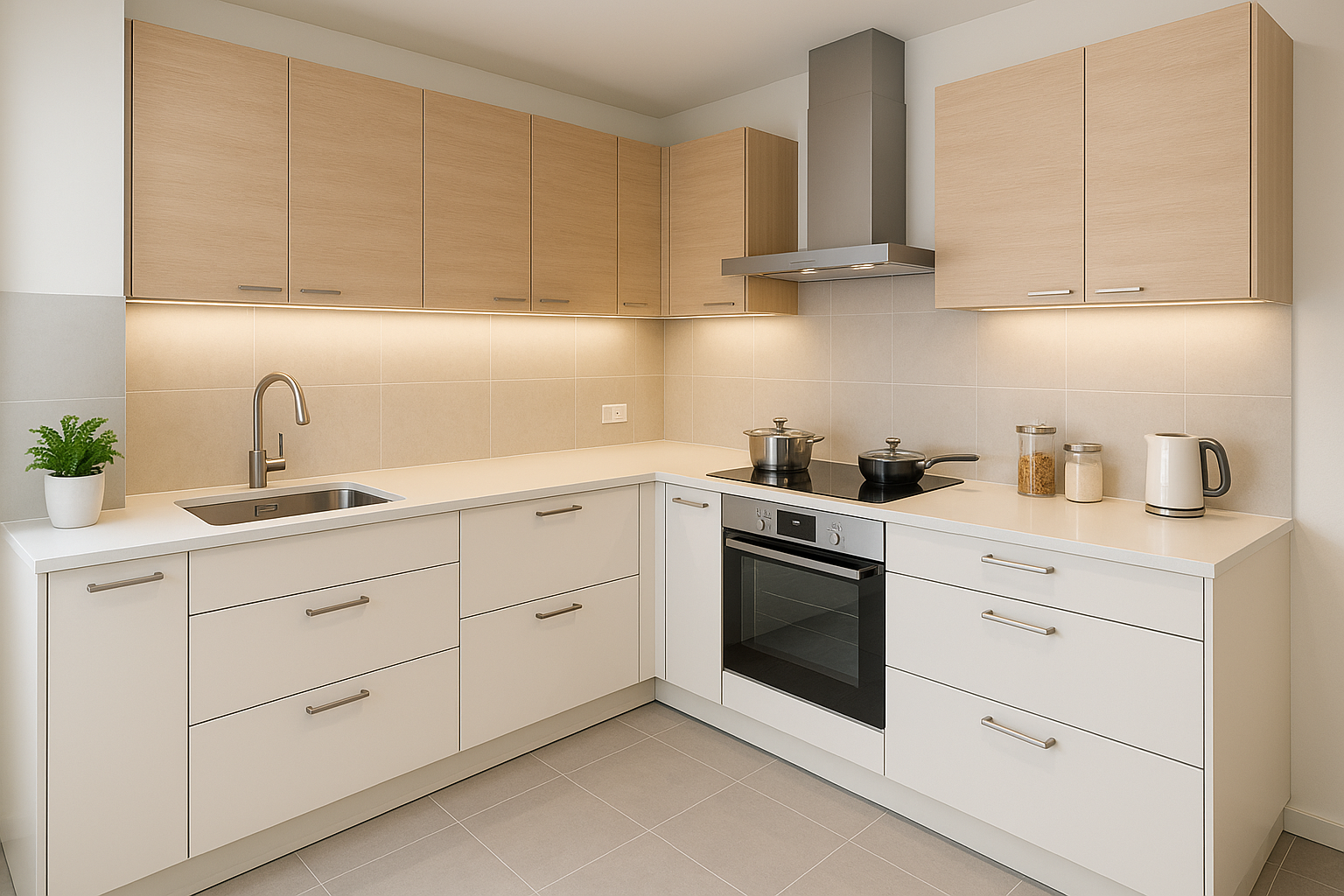 Modern L Shape Kitchen Interior Design