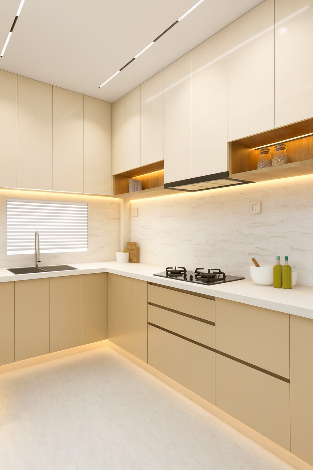 L Shape Kitchen Interior Design Execution Process