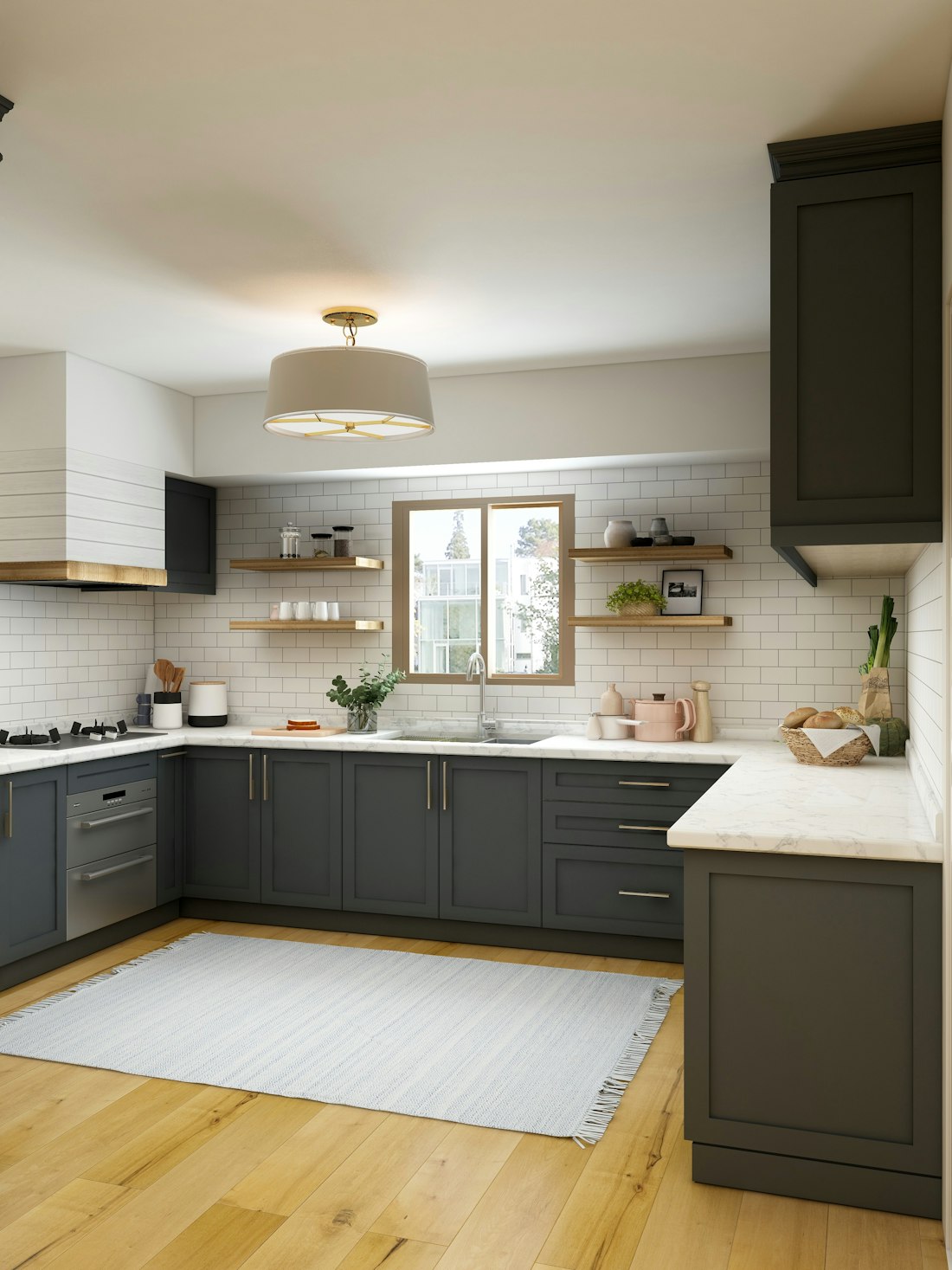 Sleek L-shaped modular kitchen in Greater Noida West