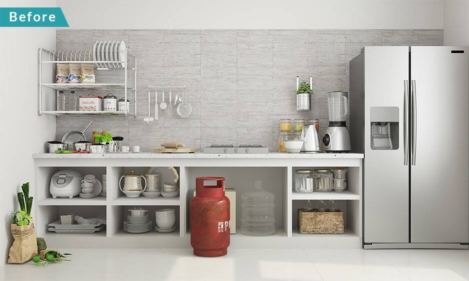 Old non-modular kitchen before Design To Decor renovation