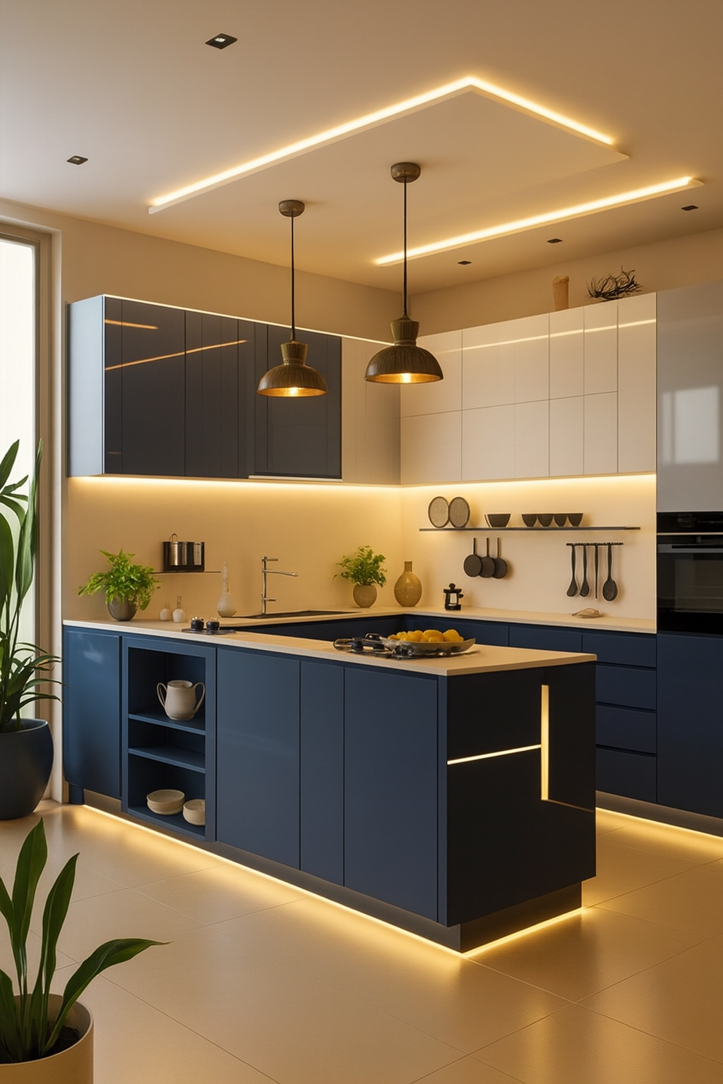 Modern Island Kitchen Interior Design