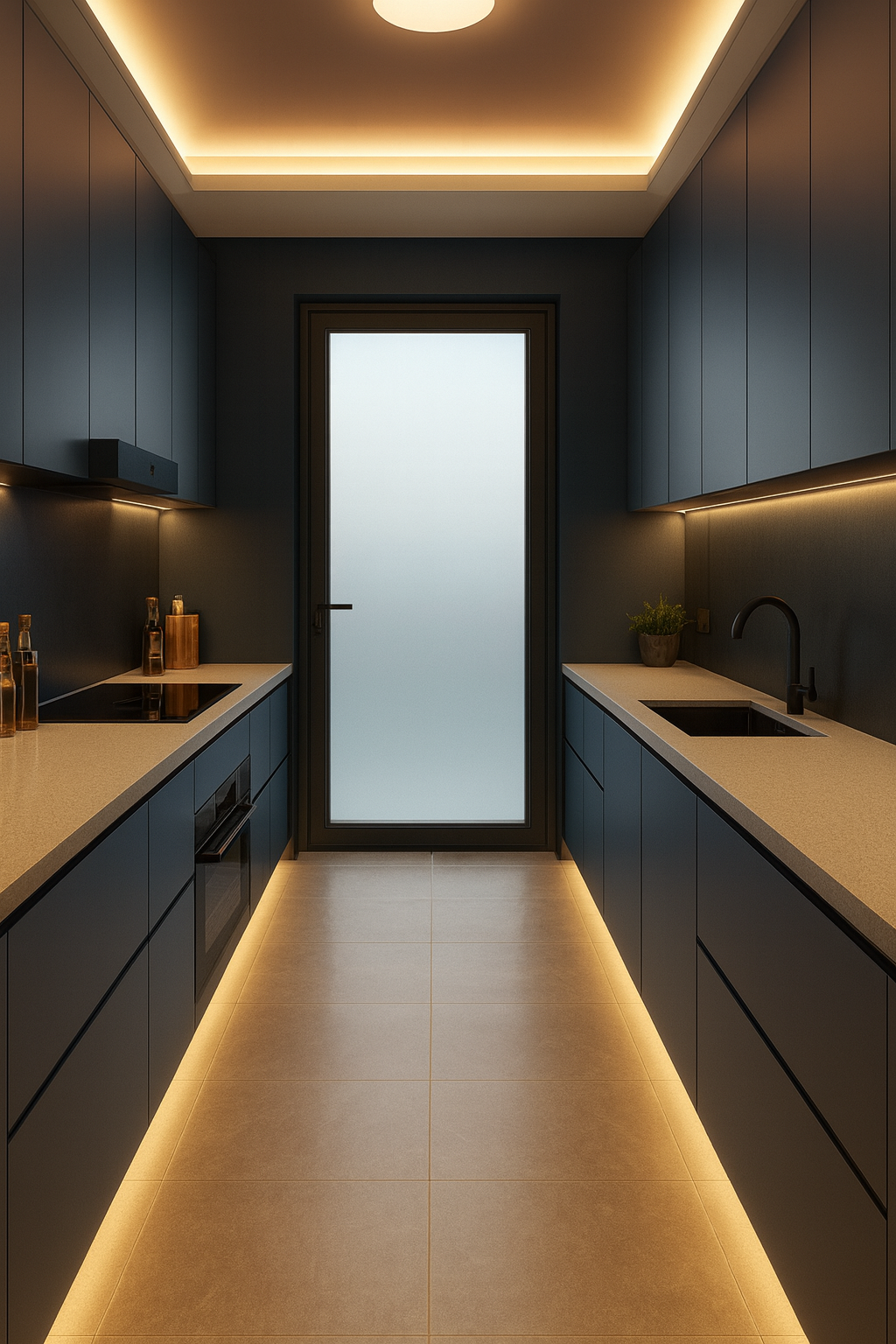 Parallel Kitchen Interior Design Execution Process