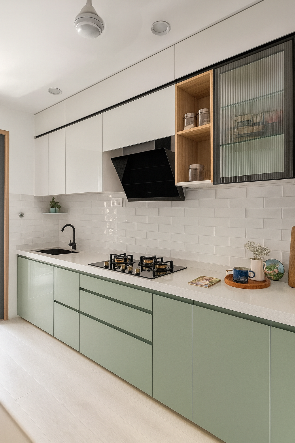 Modern Straight Kitchen Interior Design